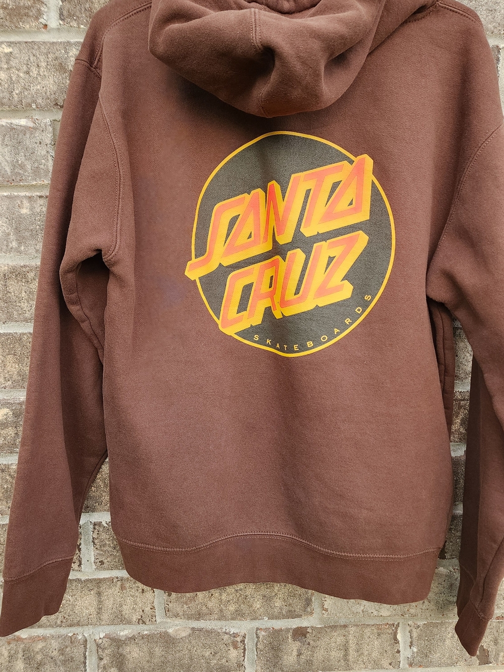 Santa Cruz Skateboards Brown Pullover Hoodie - Men's Casual Sweatshirt